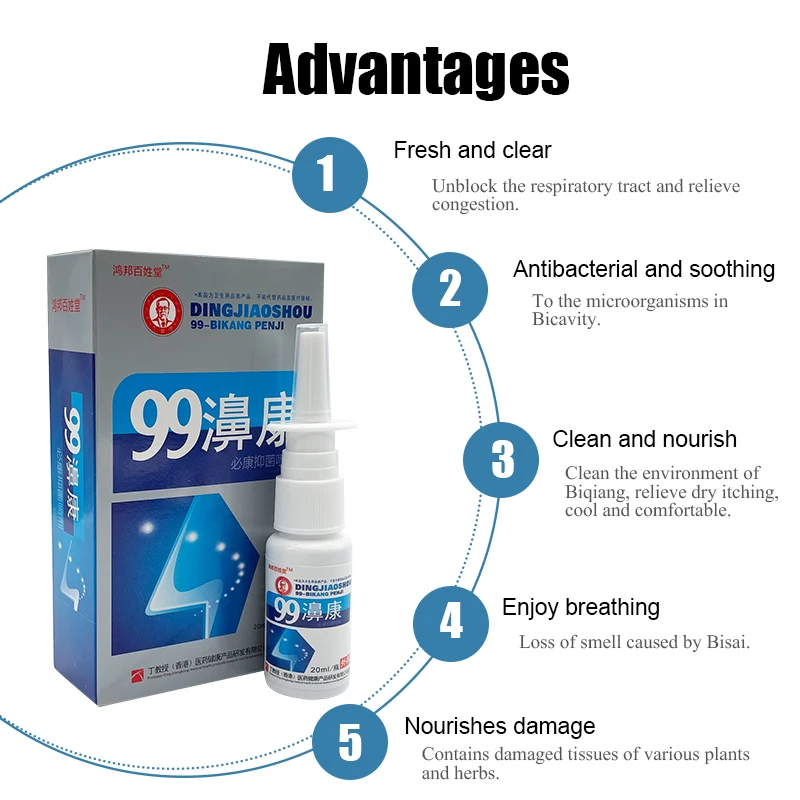Nose Care Spray Nasal Spray 3Pcs Rhinitis Sinusitis Spray Cold Sterilize Chronic Sinusitis Nasal Drop Nasal Discomfort Runny Anti-snore Apparatus