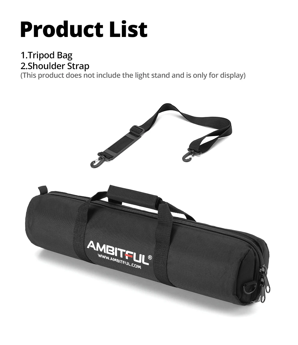 55/60/65/70/75/80/100/125cm Padded Camera Monopod Tripod Carrying Bag Case/Light