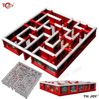 8x8m Digital Printing Indoor Outdoor Halloween Haunted House Christmas Maze Inflatable Labyrinth Maze Game for Sale 2