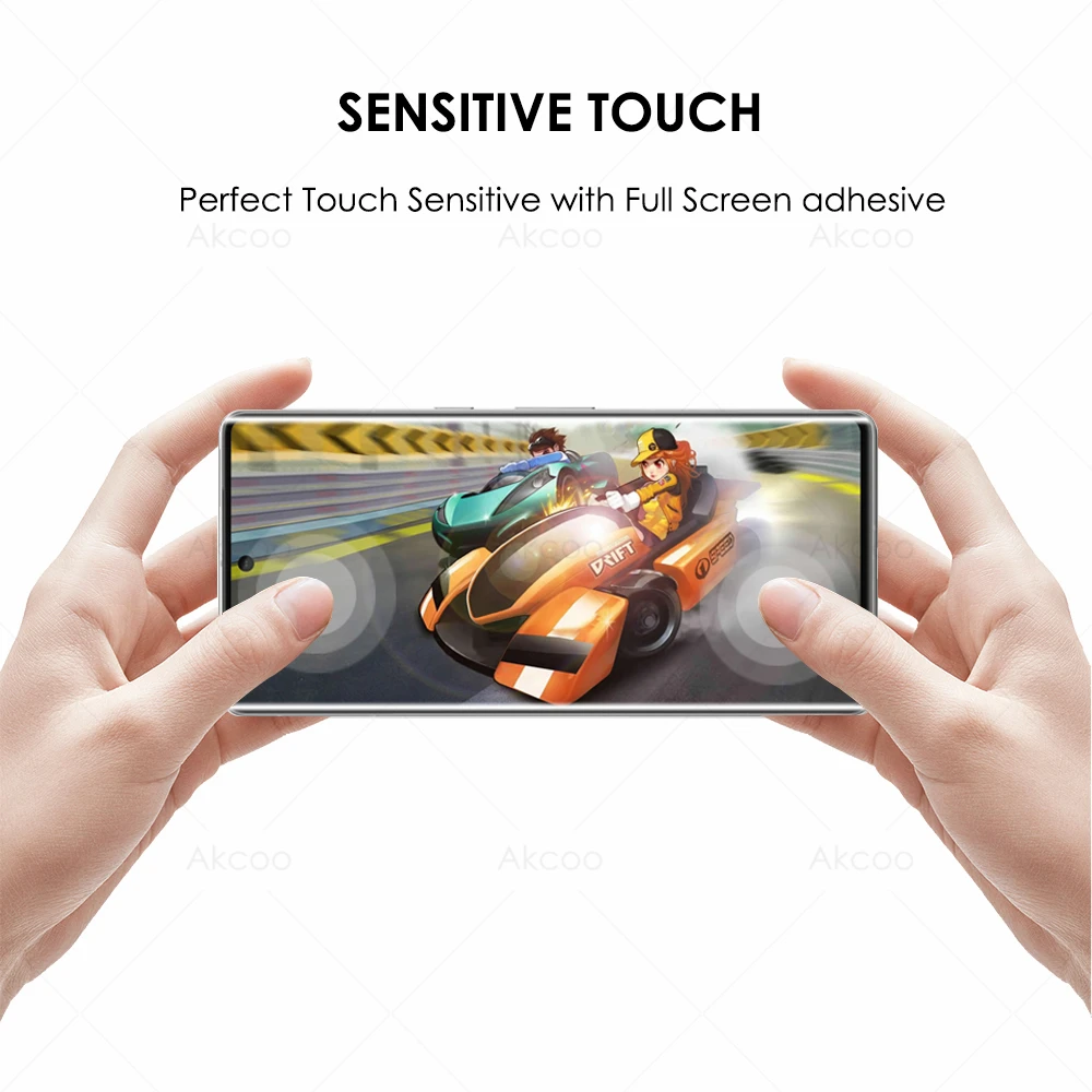 Akcoo Pixel 7 Pro 화면 보호기, UV 액체 풀 스크린 접착제, Google 7 Pro 5G 용 강화 유리 필름, 지문 잠금 해제