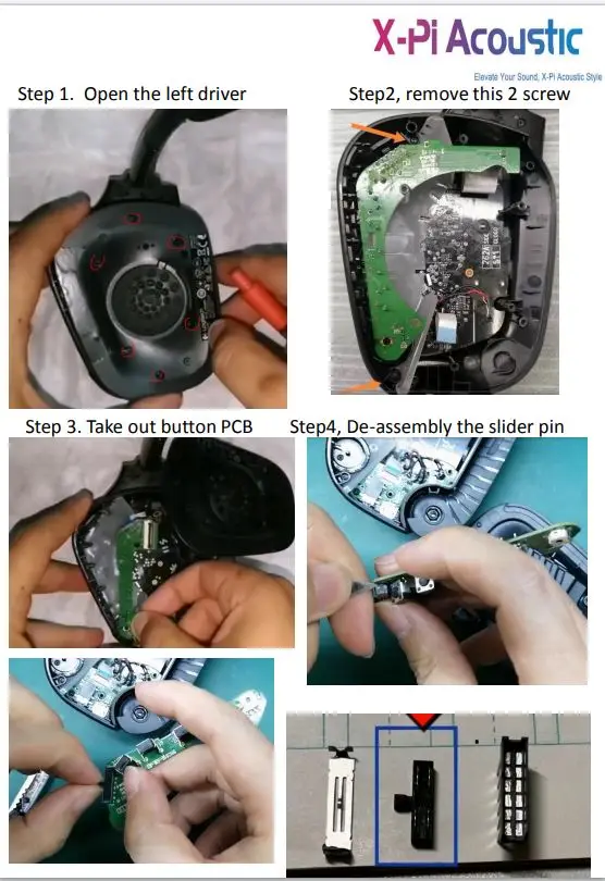 Replacement Headphone Volumn Controller Power Slider of Logitech G933 G633 G935 G533 G733 A50 Gaming Headset ALPS Top Brand
