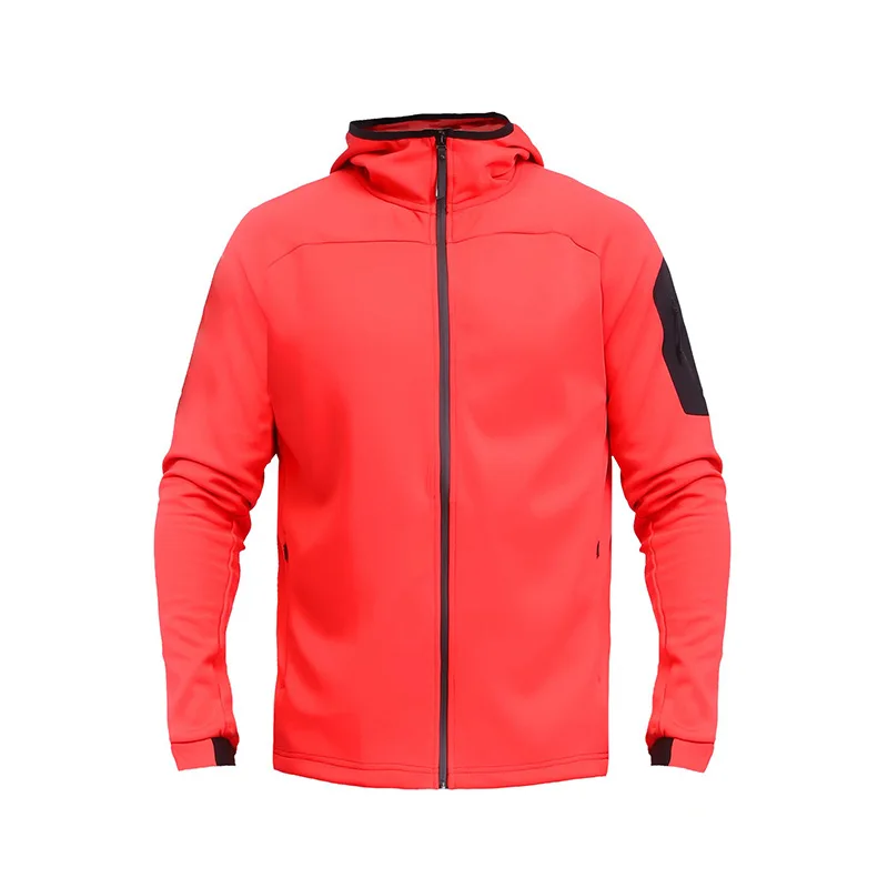 Autumn And Winter Hooded Sports Jacket Men's Casual Wear Running Fitness Training Clothing