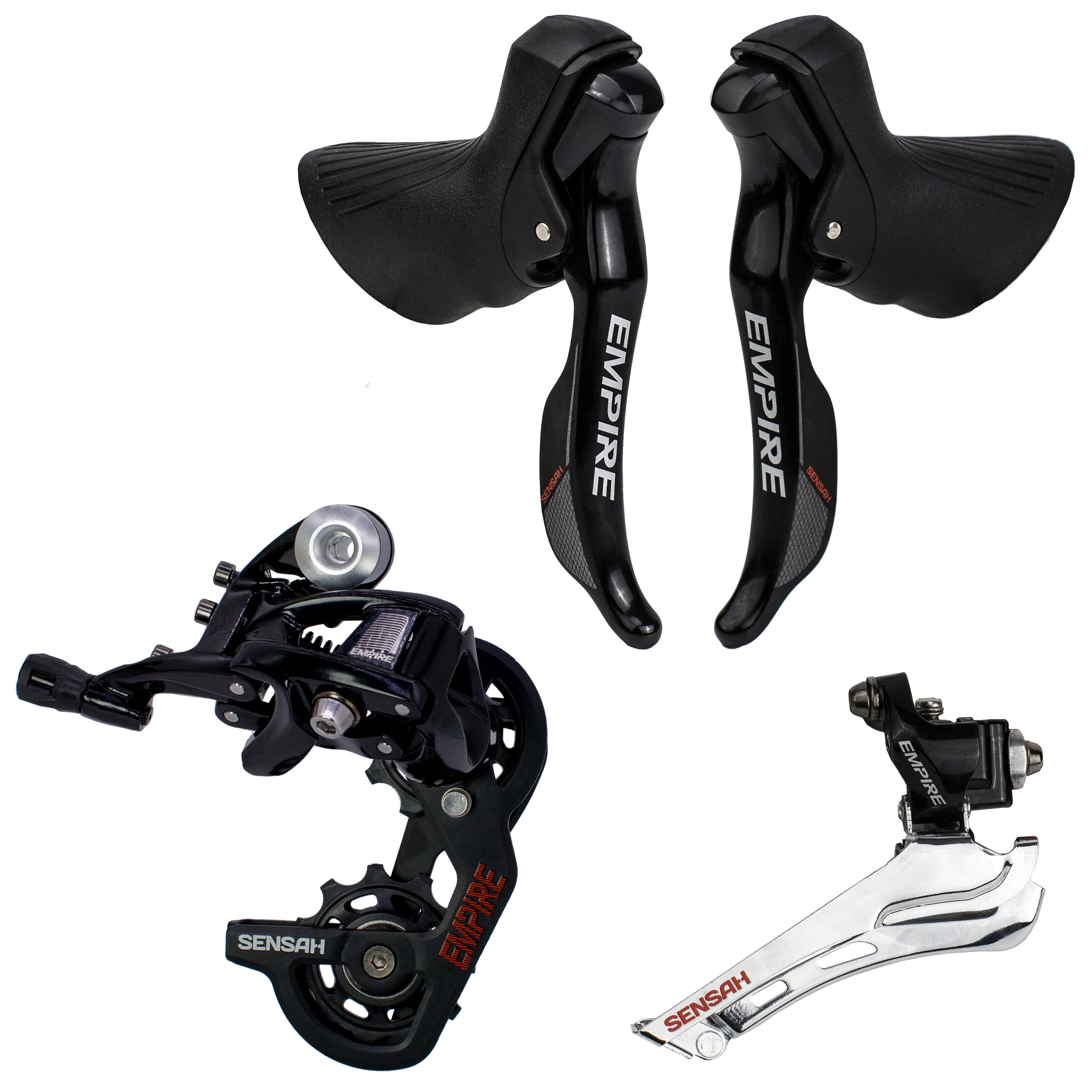 Sensah EMPIRE 11×2s シフター ブラック Sensahエンパイア2x 11スピード自転車グループセット22sロード