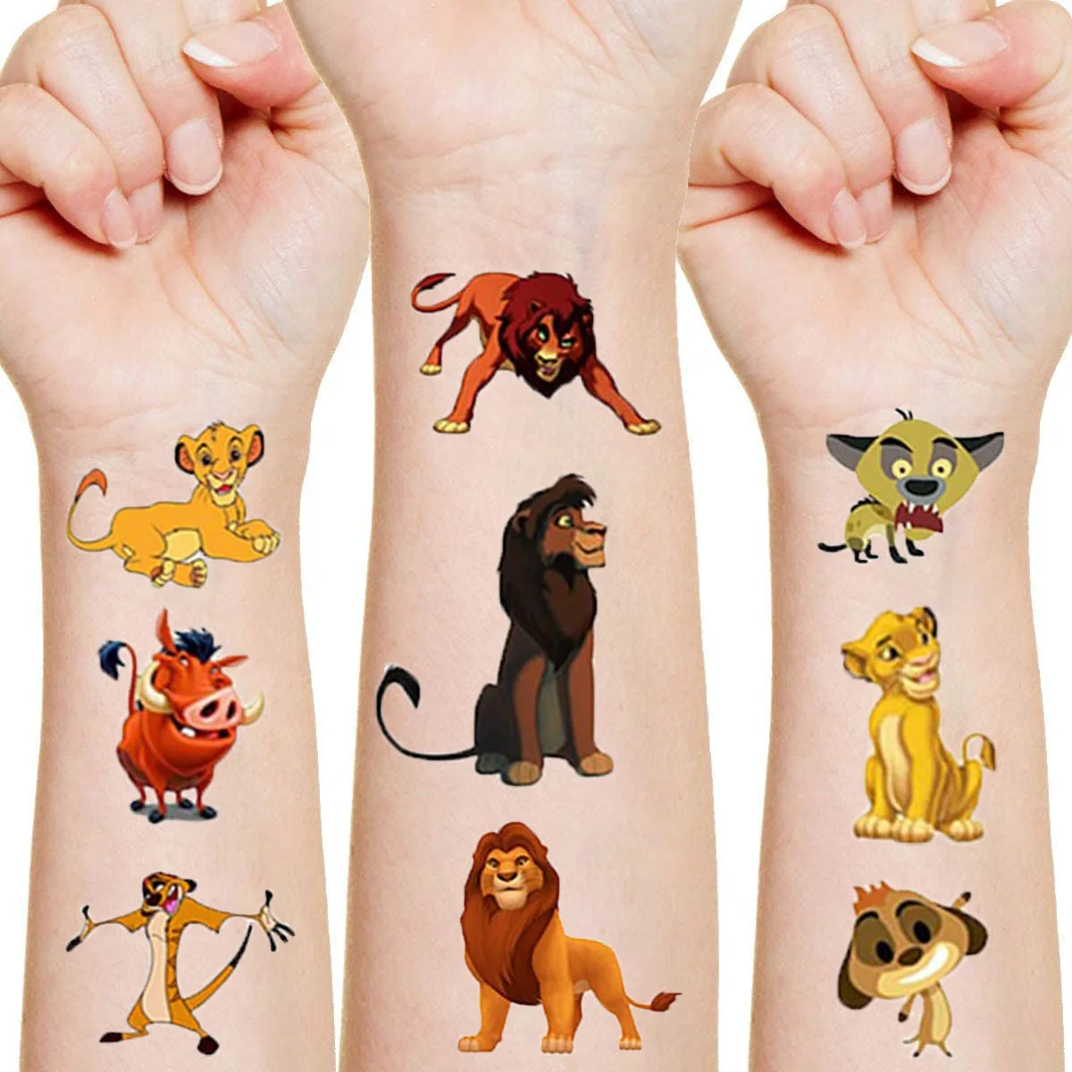 Disney leão rei simba tatuagem adesivo descartável transferência de água leão  rei festa adesivo brinquedo prêmio presente aniversário das crianças -  AliExpress, image size:1200x1200