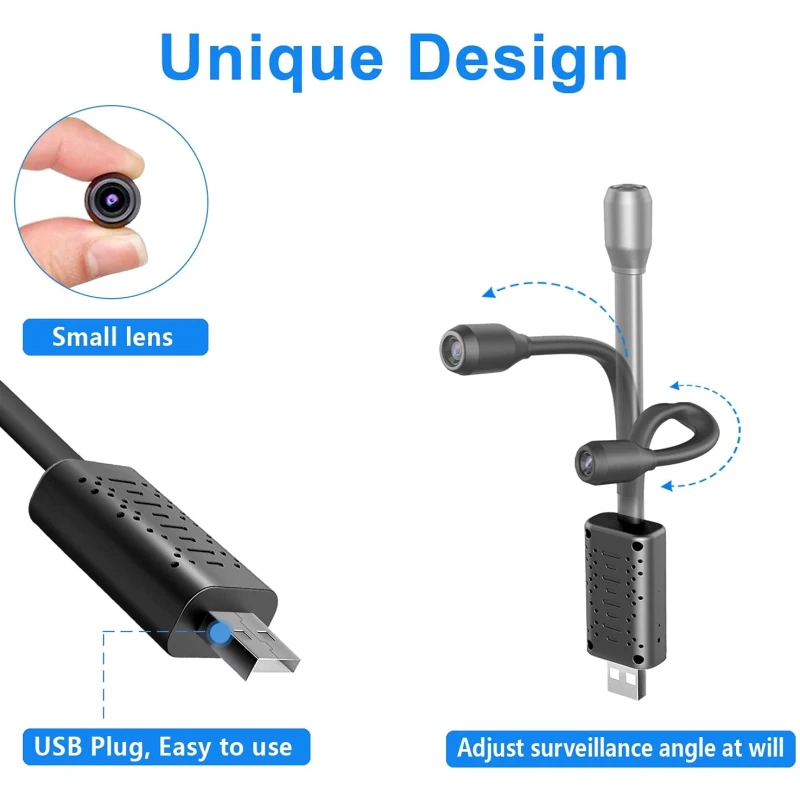 Wireless Surveillance Camera 1PC Mini Camera U21 A9 4K Wifi Portable P2P IP/AP Remote Control 1080P