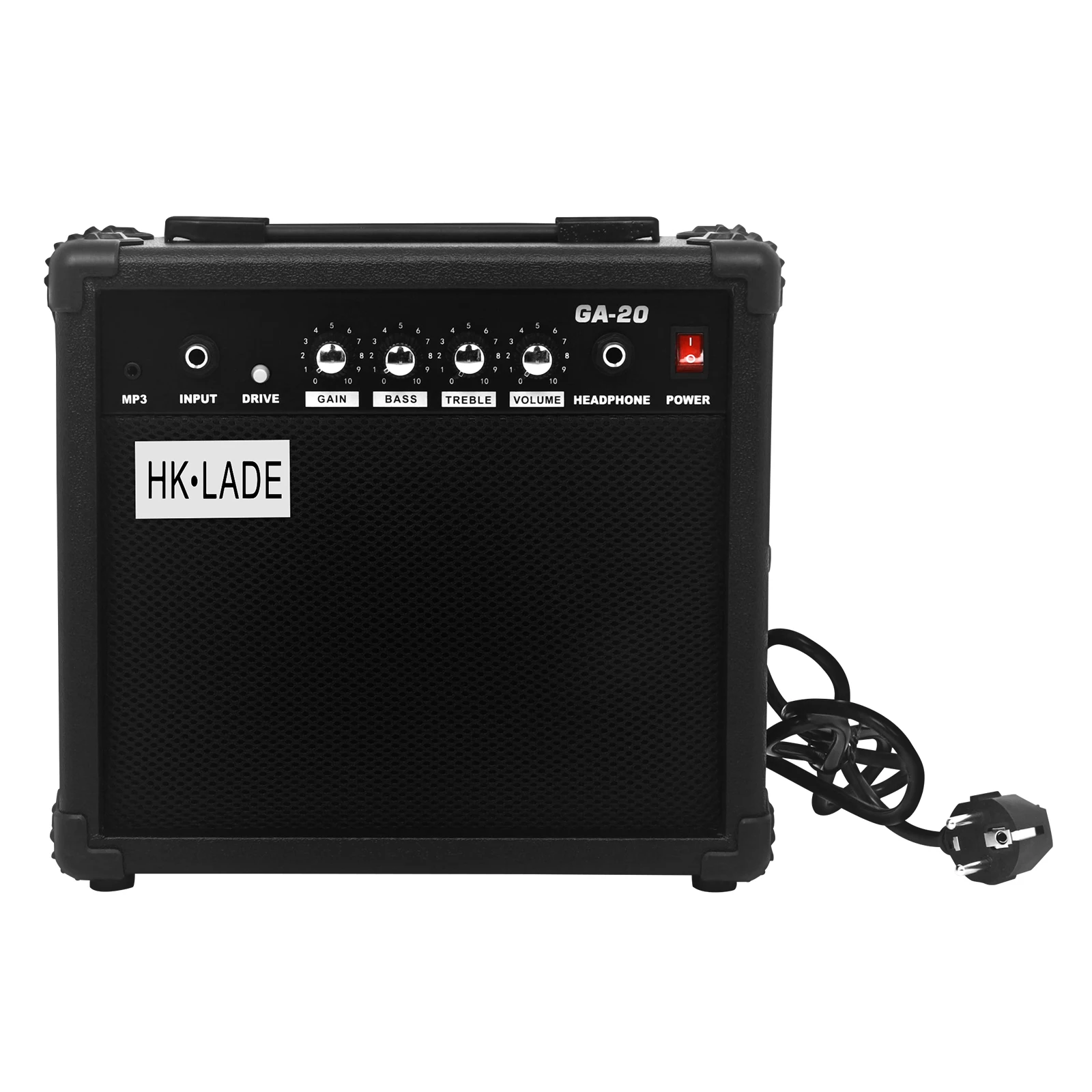 HK&middot;LADE GA-20W Guitar Amplifier 4 Tuning AMP Speaker Suitable for Acoustic/Classical/Electric Guitar 3 Band Equalization Control