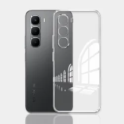 Transparent Shockproof Silicone Phone Case - Soft Protective Cover for Infinix Hot60ProPlus (Clear)