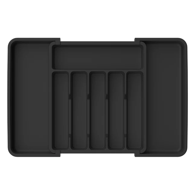 Organizer per cassetti per posate da 1 pezzo, vassoio per utensili espandibile per cucina, posate e portaposate senza BPA, plastica regolabile S 1