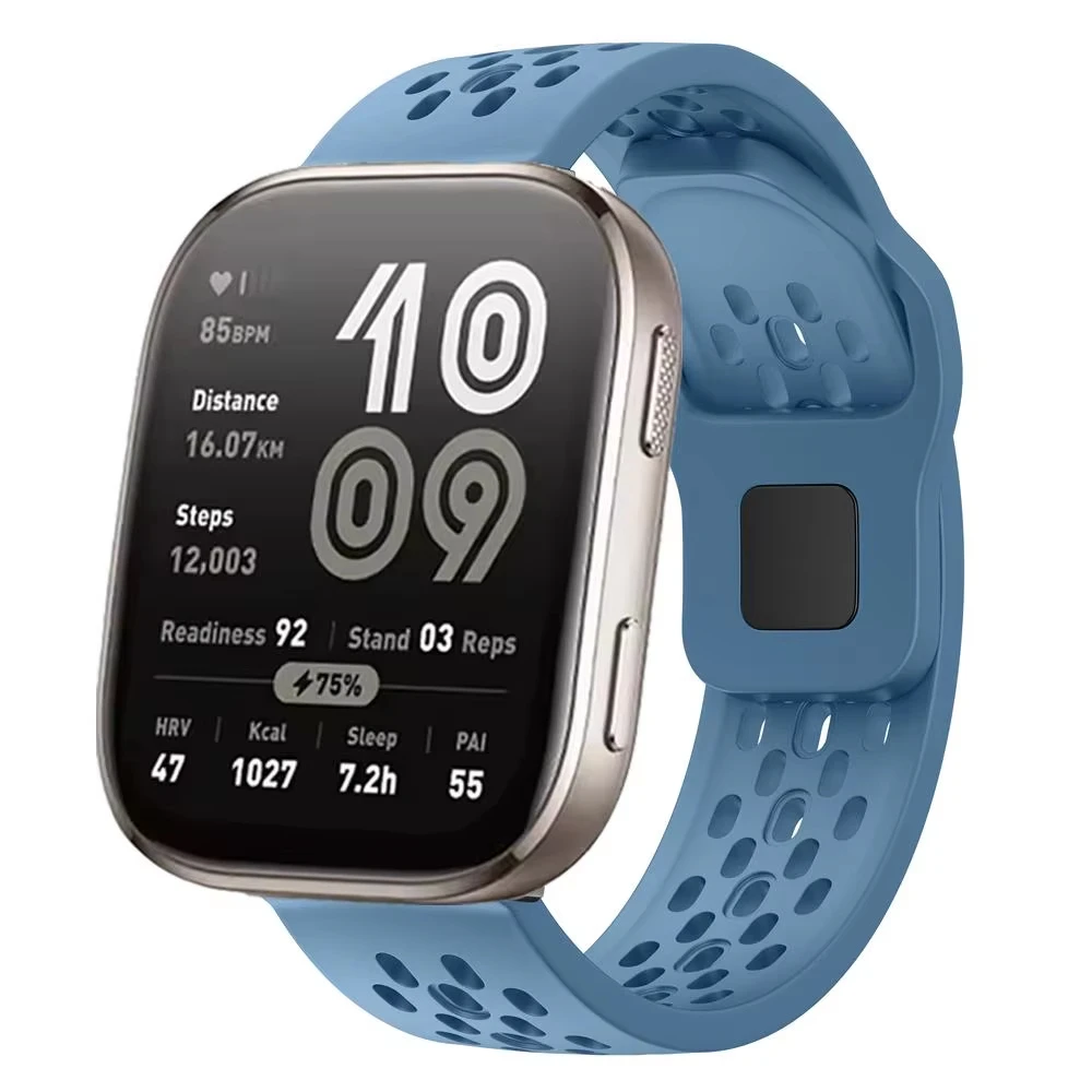 Breathable Silicone Sport Watch Band - 22mm Watch Strap