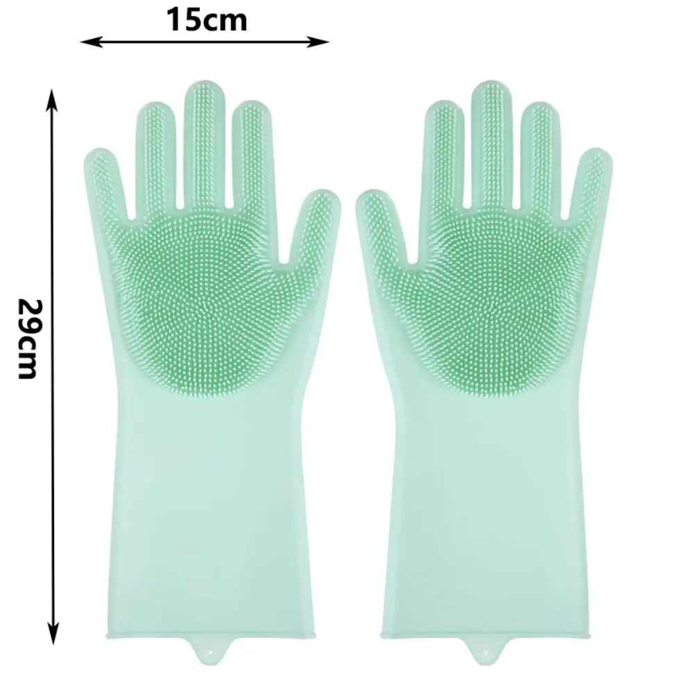 Silicone Waterproof Dishwashing Gloves for Kitchen Cleaning