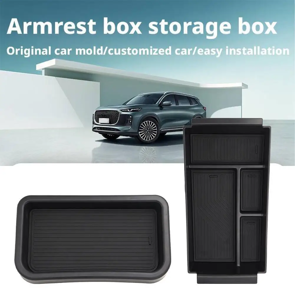 Car Armrest Storage Tray Console Organizer Box