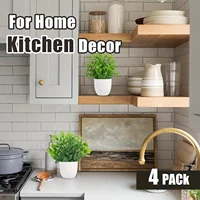 4pcs Mini Artificial Potted Plants Fake Bonsai Greenery for Home Office Farmhouse Bathroom Shelf Decor Indoor 6
