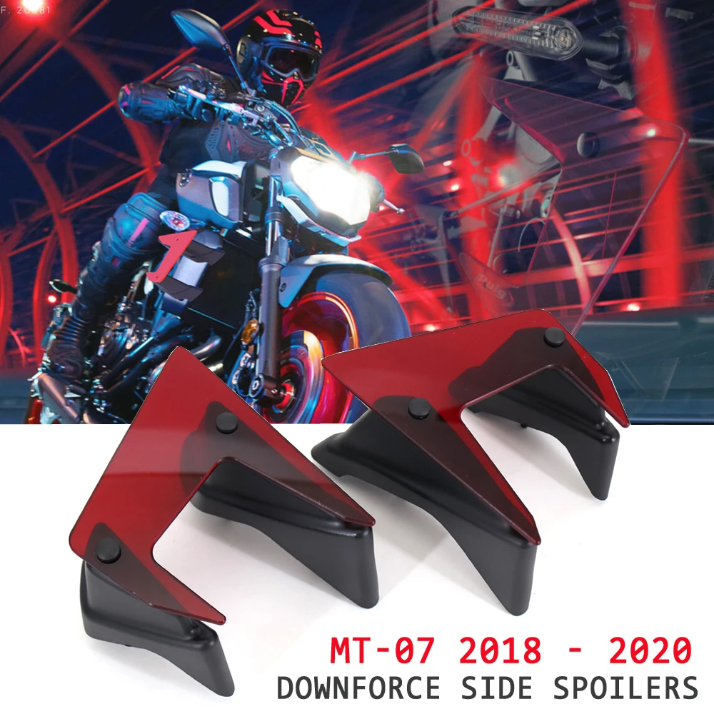 

MT-07 2018-2020 Side Downforce Naked Spoilers Kit For Yamaha MT-07 MT07 2018 2019 2020 Fixed Winglet Fairing Wing Deflectors