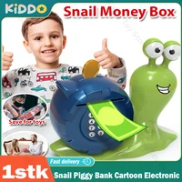 Snail Piggy Bank Cartoon Electronic Money Box Unlocking Password Coin Piggy Bank Safety Saving Money Kid Christmas Toys Gift 1