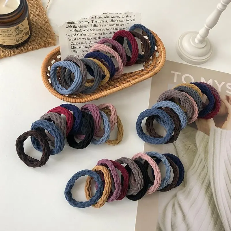 10/20Pcs/Set Women Girls Colorful Nylon Rubber band Elastic Hair Bands Korean Children Headwear Kids Hair Accessories Ornaments