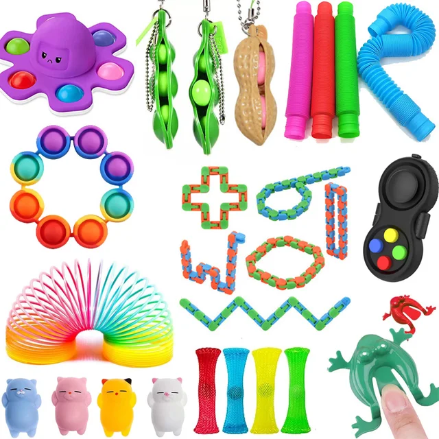 Figet Toys Pack Anti Stress Adults Kids Squeeze Sensory Autism Anxiety Relief Cheap Stuff In Bulk New Funny Gadget 3