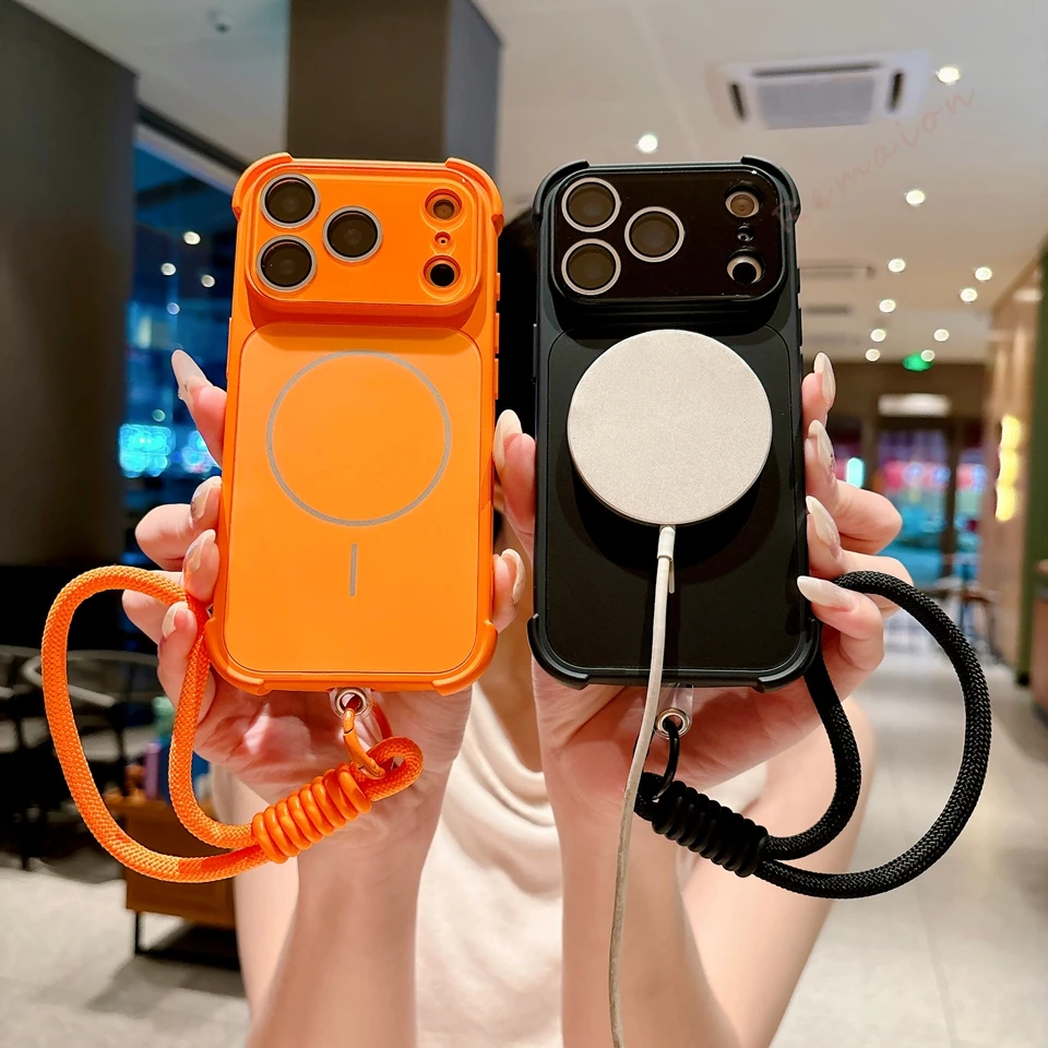 Magnetic Phone Case With Wrist Strap And Large Camera Window_voghion.com