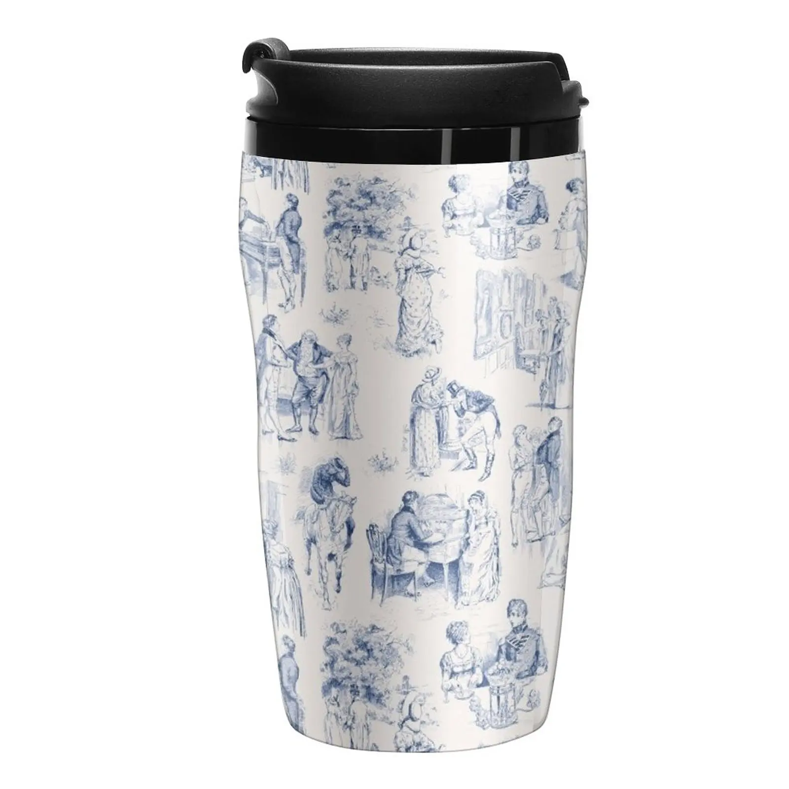 

New Pride and Prejudice Toile Travel Coffee Mug Beautiful Tea Mugs Luxury Coffee Cup