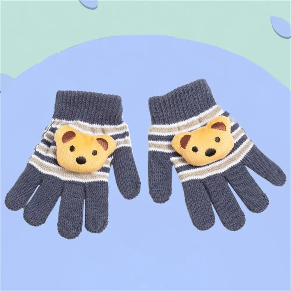 Knitting Thick Warm Kids Gloves Winter Soft Mittens Children Kid Full Finger Gloves Kids Glove Cute Toddler Warm