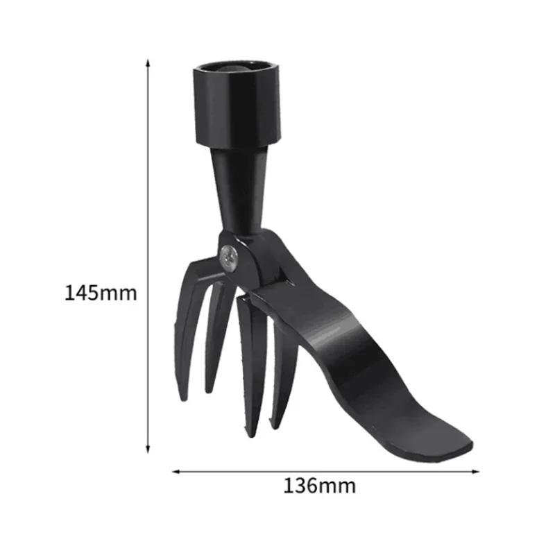 Weeding Head Replacement Metal Long Handle Stand Up Puller Head Gardening Digging Weeder Removal Accessory Handle Tool 1Pcs weed tool headweed cutter headweed puller toolweed pullerweed tool attachment