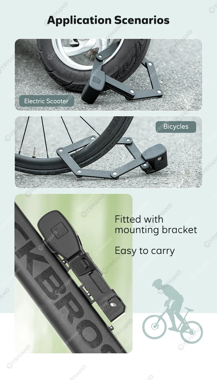 Ttlock unlock Bicycle Foldable Bike Lock Road Fold Lock High Security IP67 Anti-