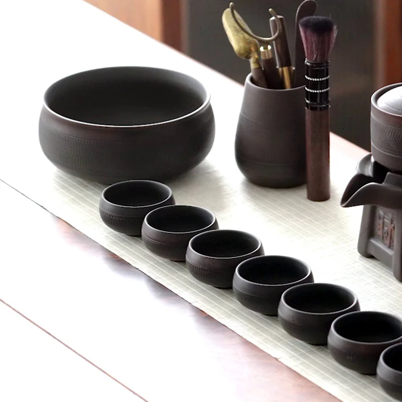 

Китайский чайный сервиз, чайная посуда, полуавтоматический чайный сервиз Кунг-фу, японский чайный сервиз, винтажный набор пуэр-гесчир, чайн...