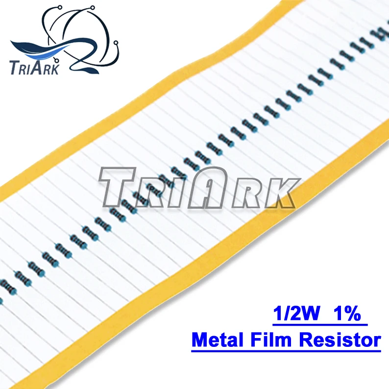 

50PCS 1/2W 0R-2.2M 1% Metal Film Resistor 0.5W 0 2.2 10 100 120 150 220 270 330 470 1K 2.2K 4.7K 10K 100K 470K 1M ohm