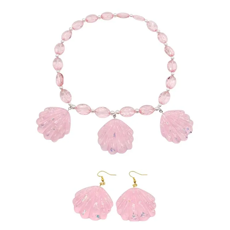 Movie cosplay Barbi necklace ear clip for women girls accessories clothes Halloween costume matching necklace
