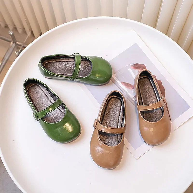 New Kids Shoes Children Casual Shoes Baby Girls Princess Toddler Flats First Walker Moccasin Loafers Mary Jane