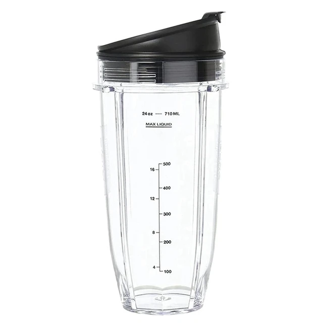 Blender Replacement Parts for Ninja, 2 24Oz Cups with To-Go Lids