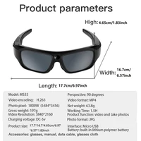 4K HD Glasses Camera Video Driving Record Cycling Video Smart Glasses With Eyewear Camcorder For Outdoor Mini Camera - Image 6