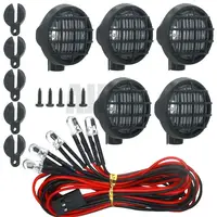 4/5/6pcs/set Led Spotlight Roof Light Lampshade For 1/10 Rc Crawler Car Axial Scx10 Ii Yikong Arrma Rc Car Parts 1