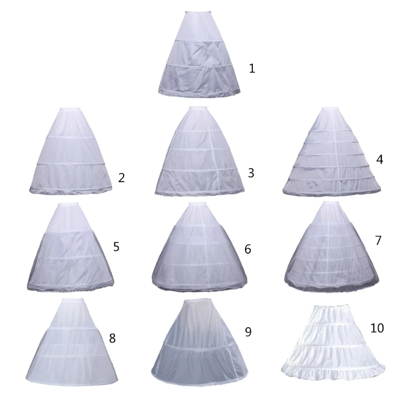

Женская кринолиновая подъюбник, белая обруч, юбка до пола/до колена, бальное платье, скользящее, женское свадебное платье