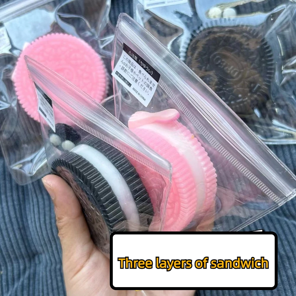 Super Soft Big Oreo Biscuit Pinching Toy Mochi Taba Silicone Stress Relief Toy Handmade Squeeze Dessert Toys Gift 6