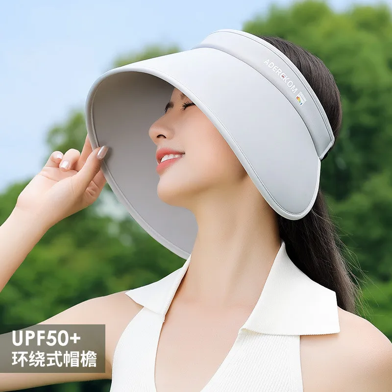 

Women Sun Visor Hats Beach Foldable Roll Up Wide Brim Outdoor Traveling Summer UV Protection Oversized Cap Cruise wear for Women