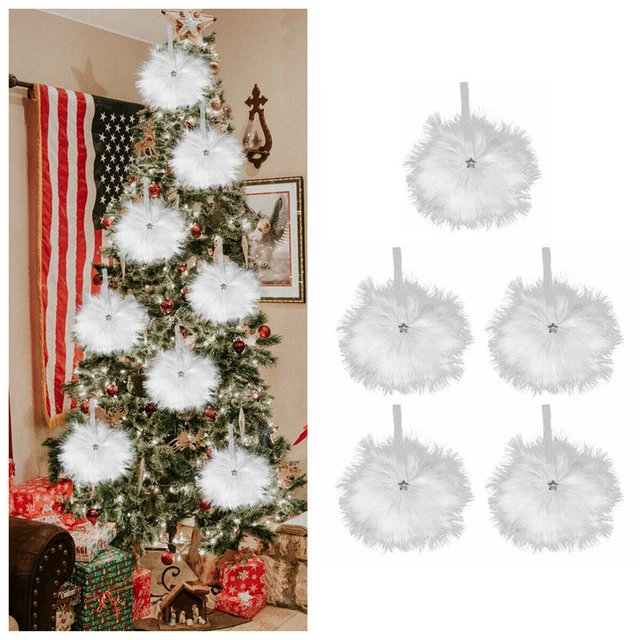 Christmas Decorations For Home White Foam Feathers Christmas Tree Hanging  Pendants Party Wedding Decorations Feather Ornaments - AliExpress