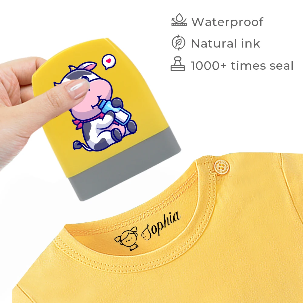Name Stamp Name Stamp for Clothing Kids Personalized Stamps School Label Fabric Stamp Waterproof Wash Not Faded Labels name toy