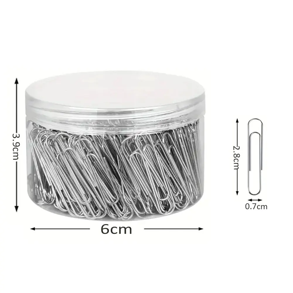 300pcs Silver Paper Clips, 28mm Office Binding Paper Clips, Suitable for Office File Storage, School, Home. - 2