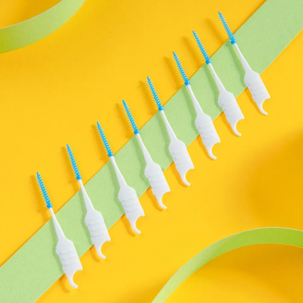 200Pcs 치간 브러쉬 전문 치과 청소 도구 경량 여행 친화적인 치아 클리너는 구취를 방지합니다