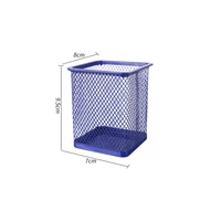 Multifunction Round/Square Mesh Pen Pot Multicolor Pen Holder Desk Tidy Stationery Organiser Pencil Storage Stationery Organiser 6
