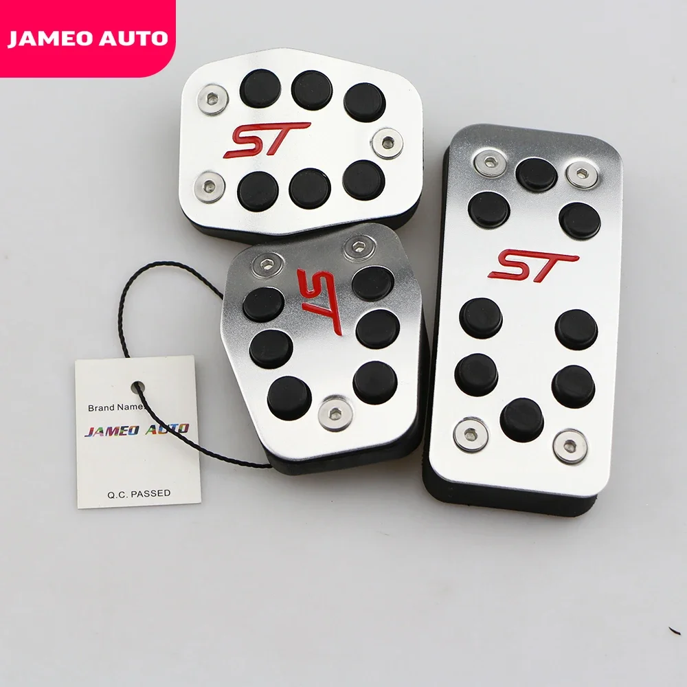 Stainless Car Pedals Covers for Ford Focus 2 3 MK2 MK3 Kuga Escape RS ST 2005-2020 Clutch Gas Brake Pedal Set Pads