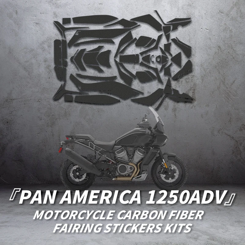 Usd For HARLEY PAN AMERICA 1250ADV Motorcycle Carbon Fiber Stickers Fairing Kits Pasted On Bike Plastic Accessories