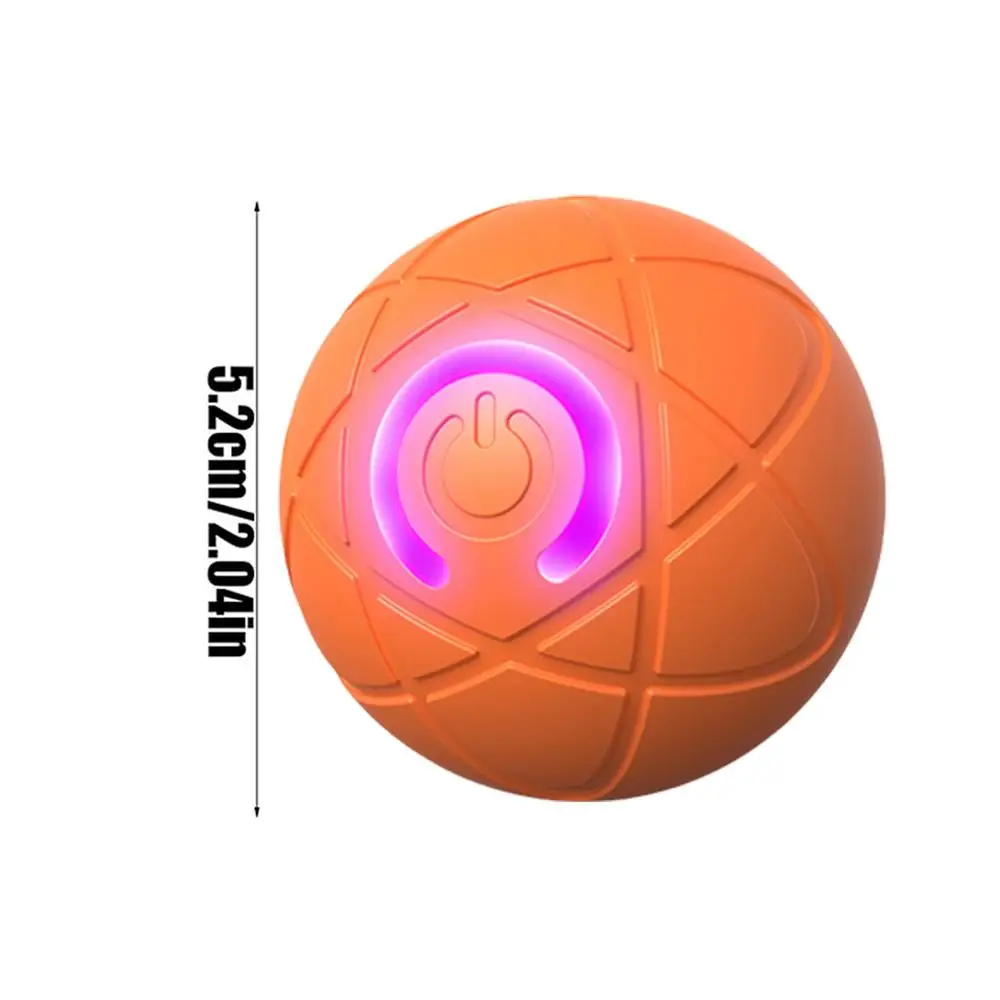 Active Rolling Ball for Dogs Vibrating Rolling Puppy Ball Smart Interactive Pet Toy Ball with LED Light USB Charging Rolling