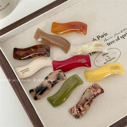 Woman Small Size Exquisite Version Gold Label Wave Acetate Barrettes Trendy Hair Claws Lady Side Clips Girls Hair Accessories