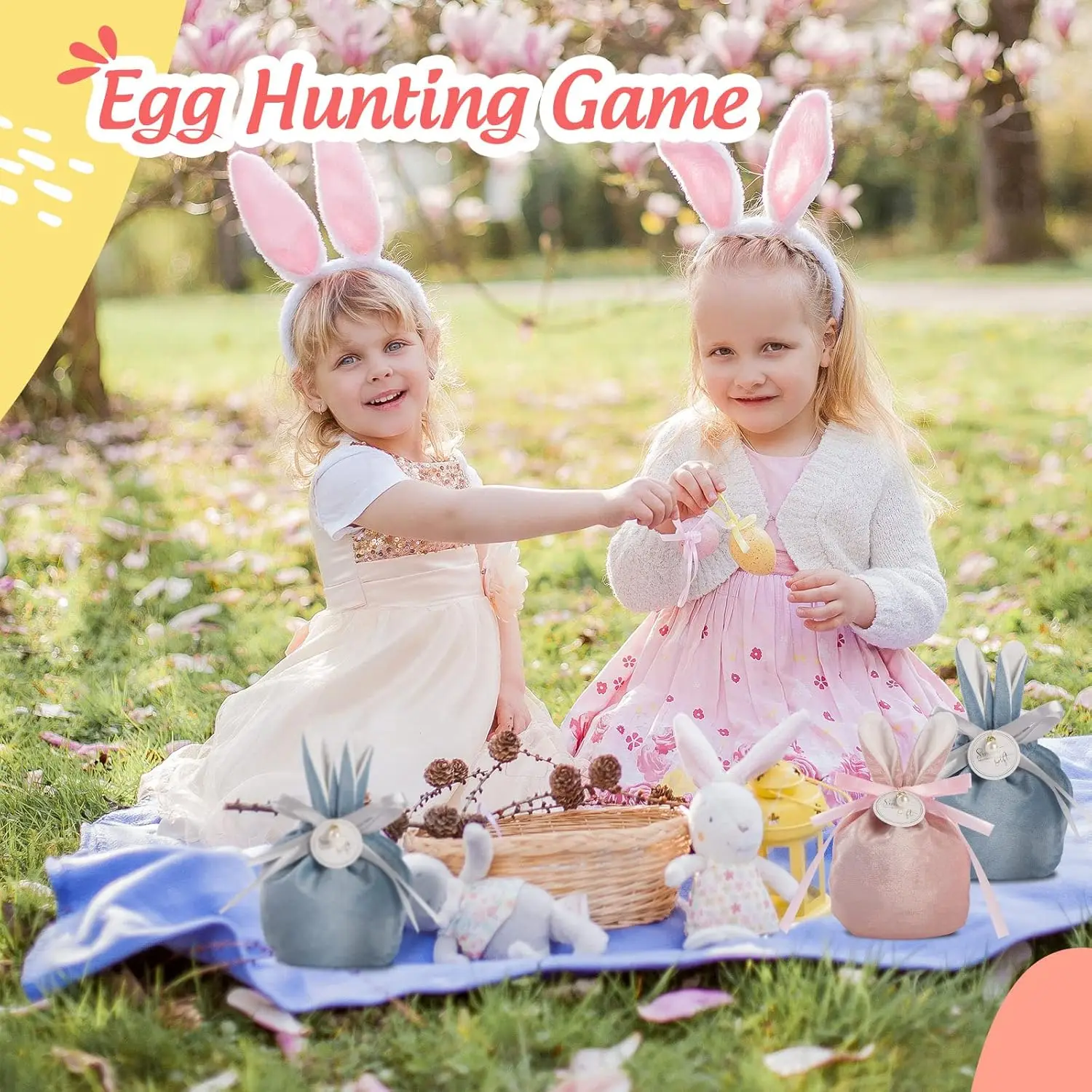 Easter Bunny Ears Gift Bags Easter Bunny Bags Sugar Boxes Wedding Valentine's Day Candy Boxes Cute Easter Decoration Bags