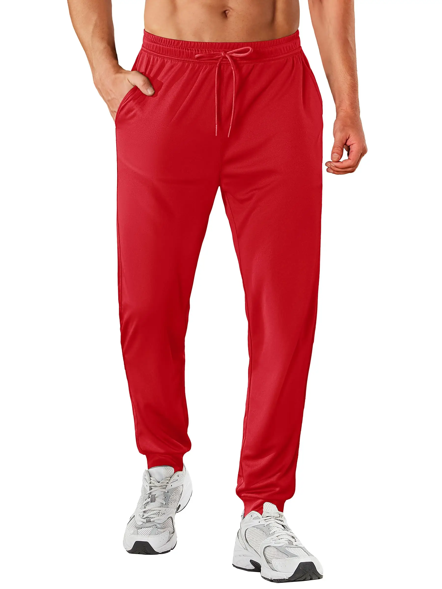 Lightweight Quick-Dry Men's Athletic Joggers with Elastic Waist for Outdoor and Gym Workouts