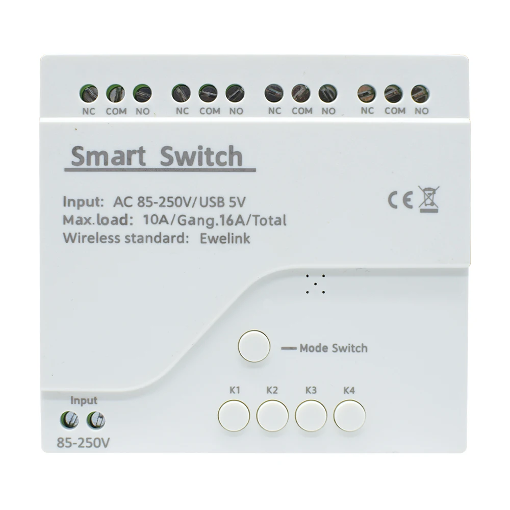 EweLink 4CH Smart Wifi Switch Module 12V 24V 7-32V 220V 85V-250V 10A 4 Channels Relay Work With Alexa Google Home