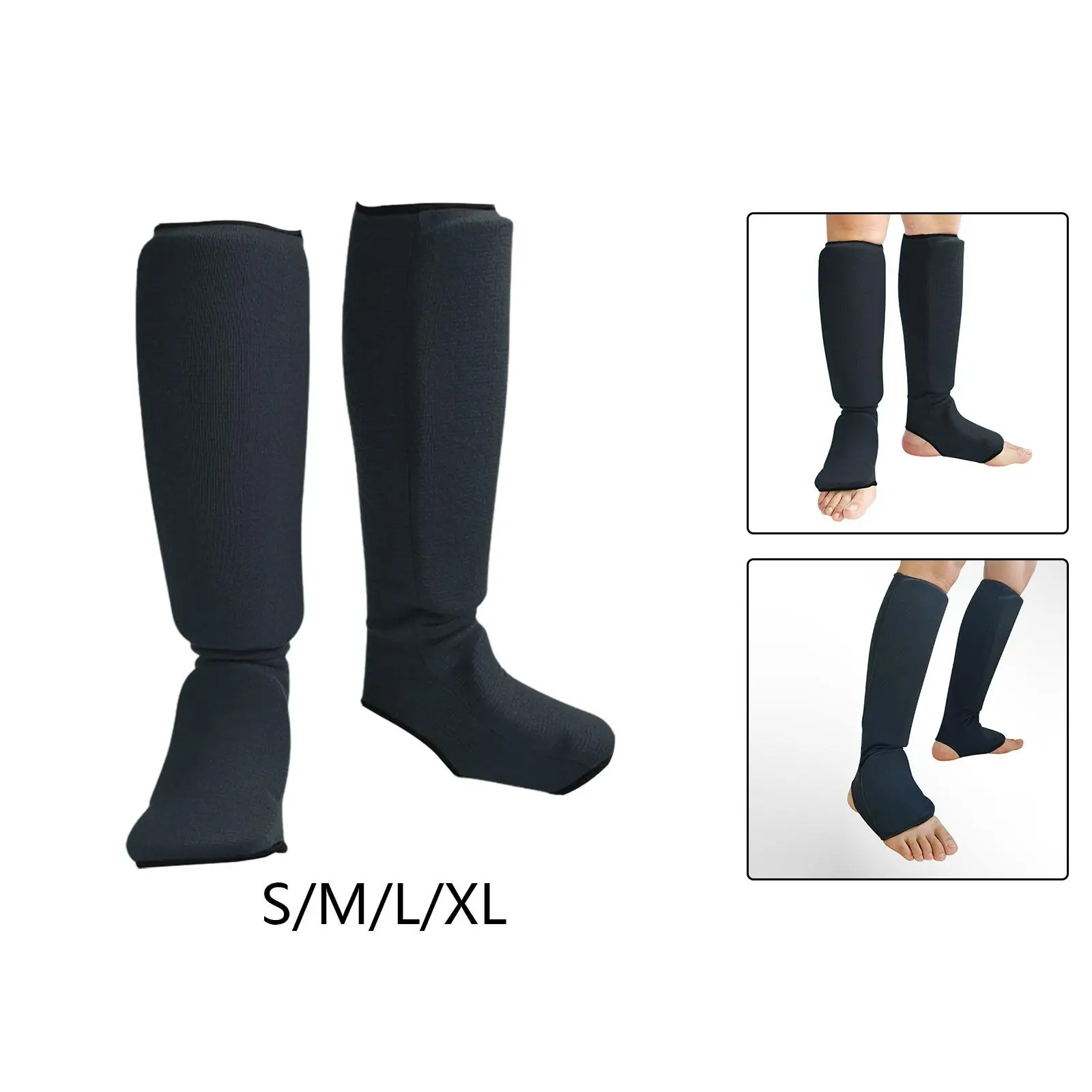 Muay Thai Shin Guards Practical Leg Foot Guards for Kickboxing Grappling Mma