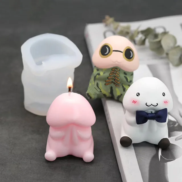 Cute Penis Candle Silicone Mold 1