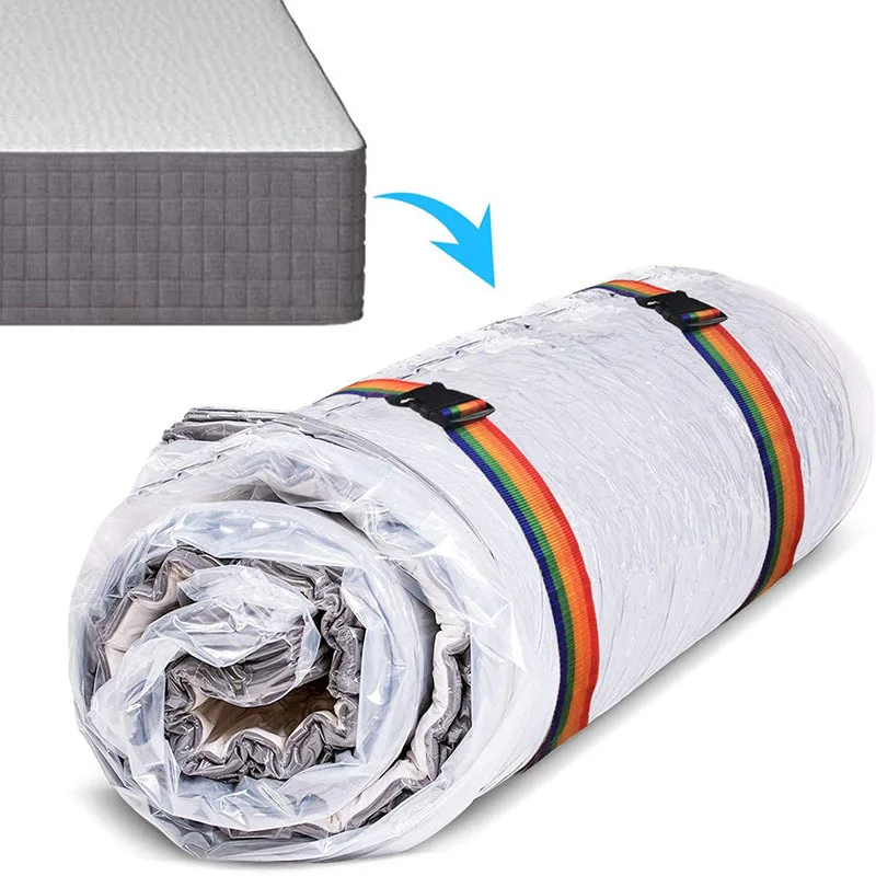 Extra Groot Formaat Matras Vacuüm Opbergtas Voor Schuimlatex Matras Quilt Ruimtebesparing Voor Verplaatsen, Opslag, Verzending Met 2 Riem